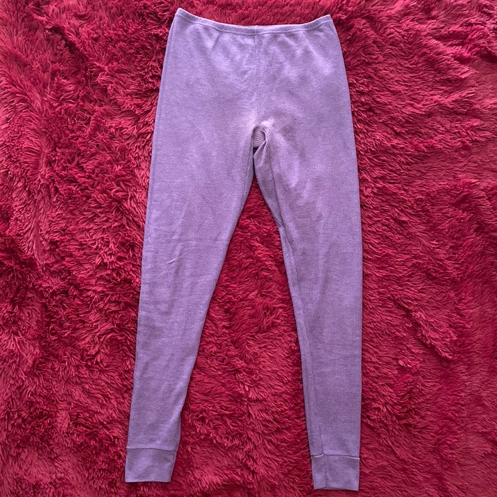 Purple jogger-style lounging pants